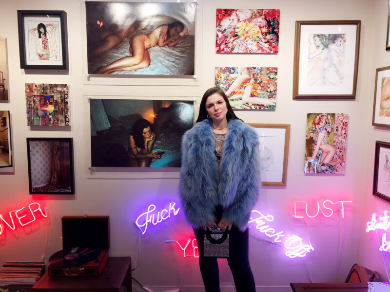 Artist Julia Fox at (HOTEL) XX by Indira Cesarine + The Untitled Space at SPRINGBREAK ART SHOW 