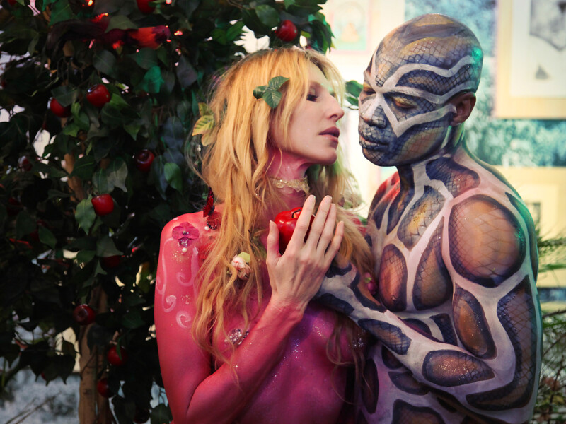 Katherine Crockett and Andrew Grey perform "EVE'S TEMPTATION" at SPRING/BREAK ART SHOW 2019 with Body Painting by Trina Merry