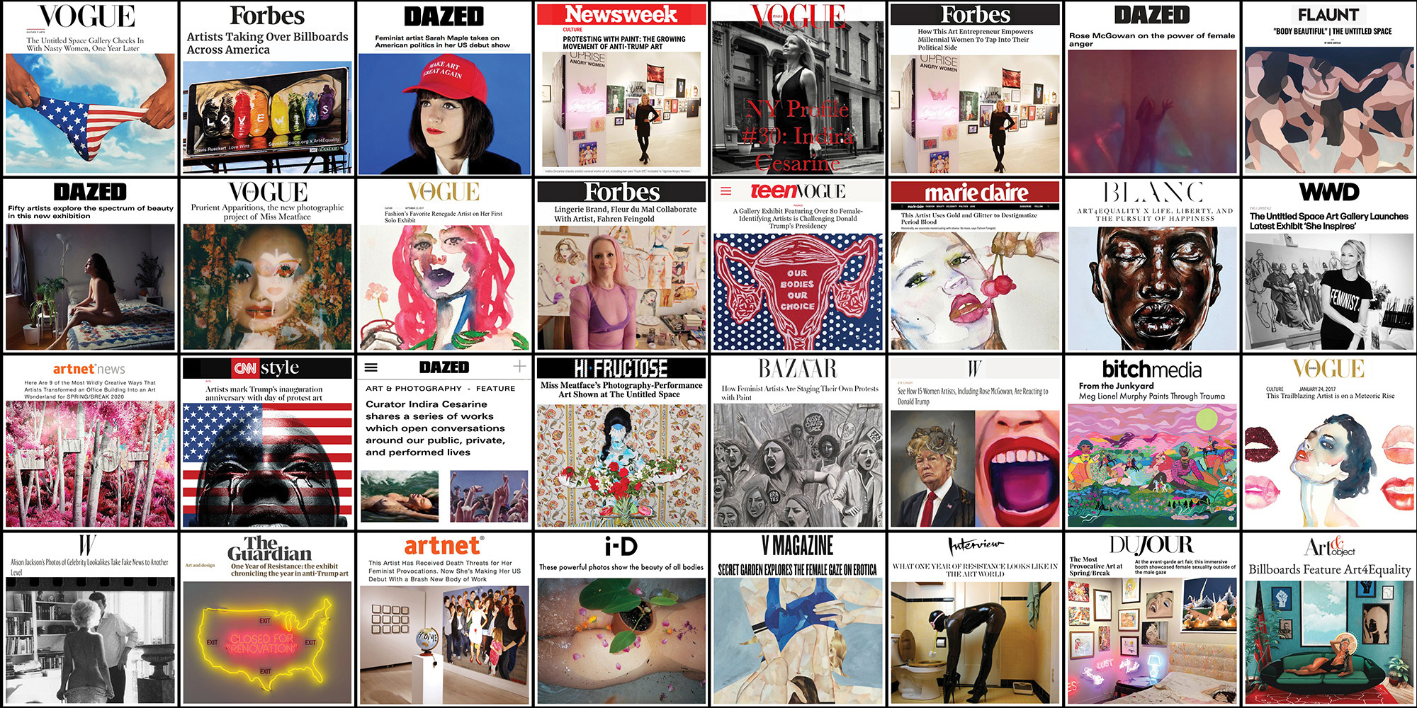 News and Press on Artists and Exhibitions at The Untitled Space gallery, NY